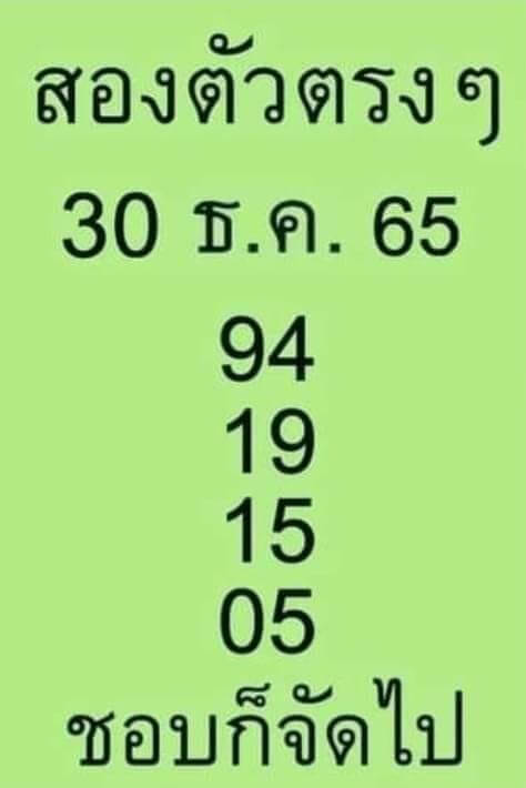 เว็บหวย หวยสองตัว 30/12/65