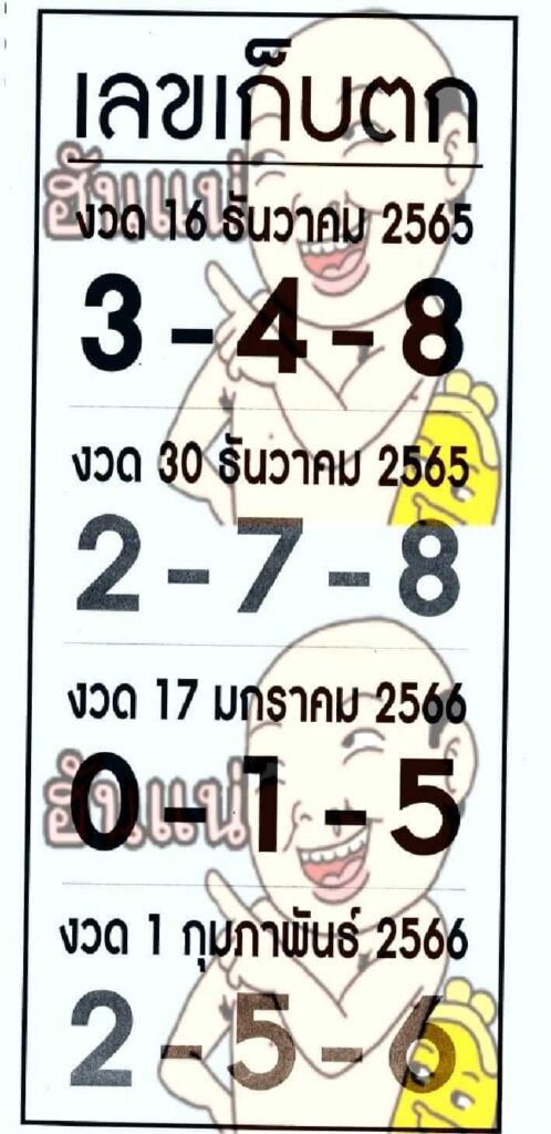 หวย 24 เลขเก็บตก 30/12/65