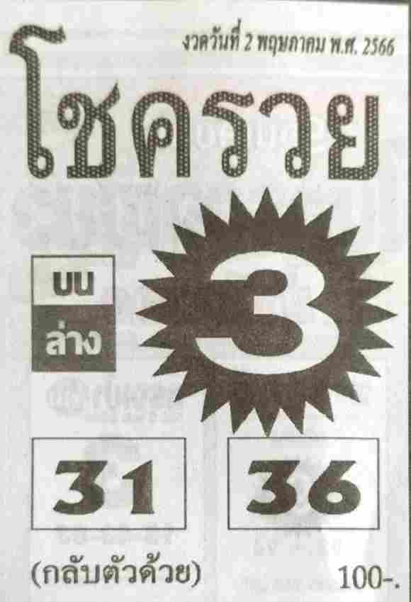 หวยมาแรง โชครวย 2/5/66