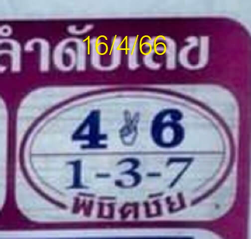 หวยดัง พิชิตชัย 16/4/66