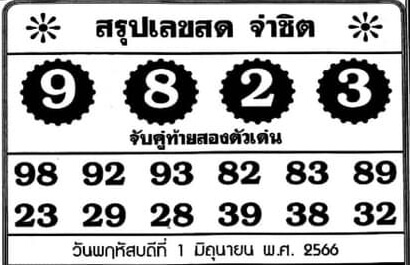 เลขหวยจ่าชิต 1/6/66